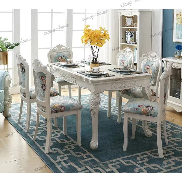 PG Unique Modern Dining Table Kitchen Chairs Set Restaurant Dining Tables Designer Rectangular Muebles De Cocina Furniture