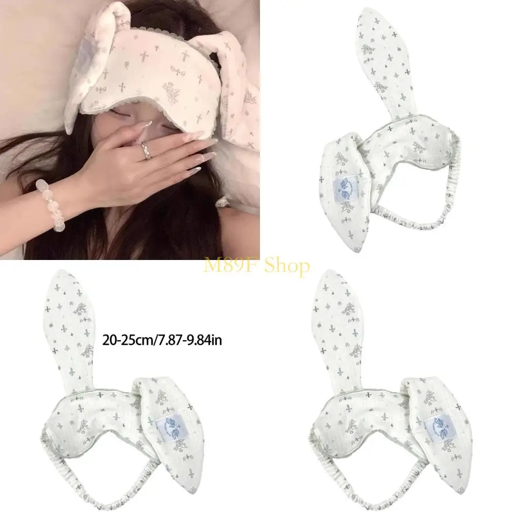 

M89F Хлопковая маска для глаз, полностью легкая, блокирующая кроличьи уши, мягкая и комфортная