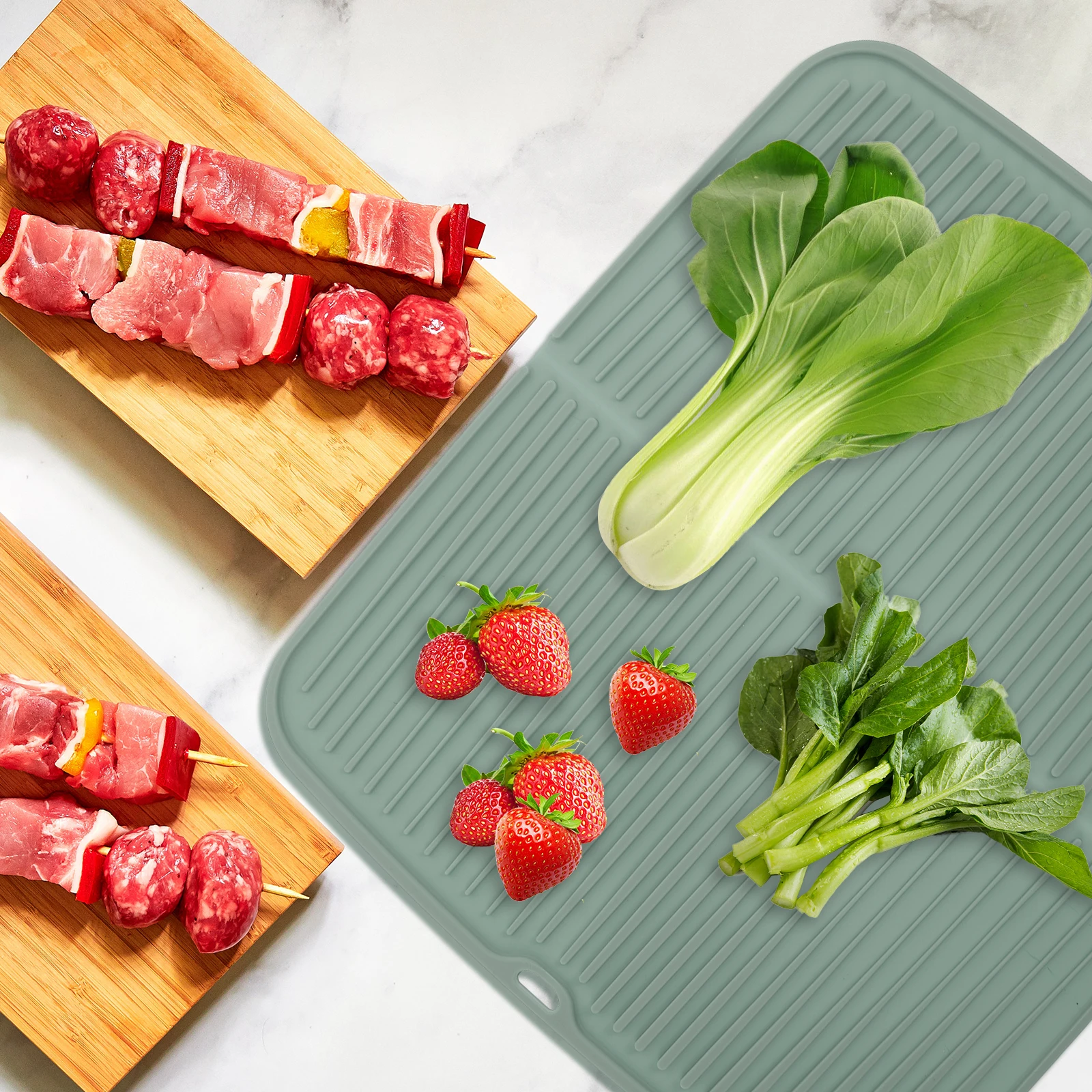 

1 шт. кухонный коврик для сушки, большие сливные панели, коврик для посуды, практичный и для отелей, ресторанов, сливная подставка для посуды