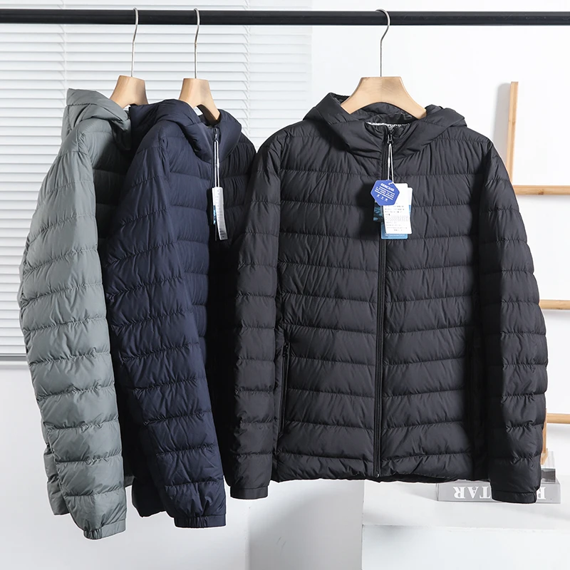 

aphene High-Tech down Jaet Hooded Du down Coat for Men And Women Winter Warm Outerwear Faion Urban Sle Regular Length