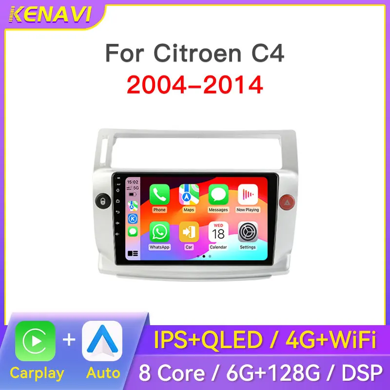 

2 Din Android Car Stereo Radio For Citroen C4 C-Triomphe C-Quatre 2004-2014 Multimedia Video Player GPS Navigation 2 din Carplay