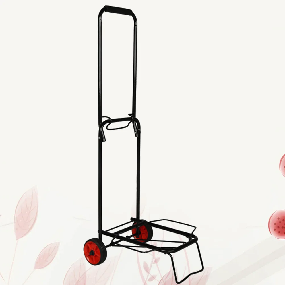 Shopping Cart Luggage Trolley Foldable Trailer Portable Flatbed Two-wheeled Barrow