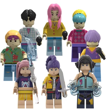 2026 Kpop Demon Hunters Mini Action Figure Building Blocks Toy Peripherals Desk Decoration Collection Figures Model Toy For Kid