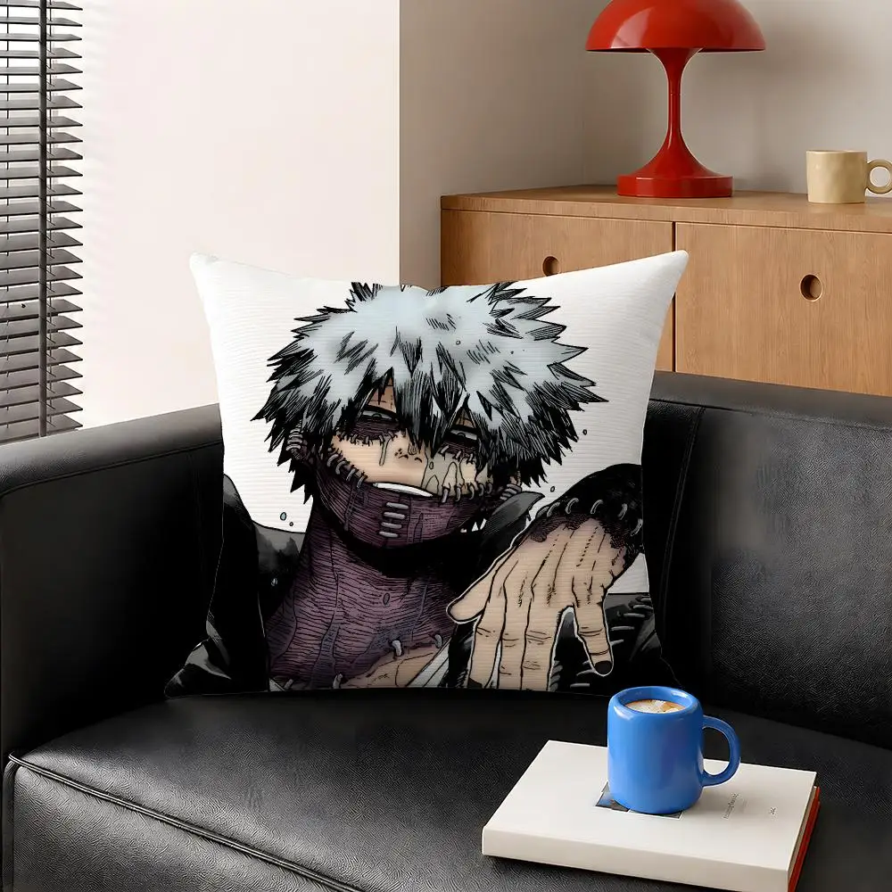 Anime My Hero Academia MHA Dabi Cushion Cover Decorative Pillowcase Soft Short Plush Cozy Durable Sofa Home Decor Items Gift