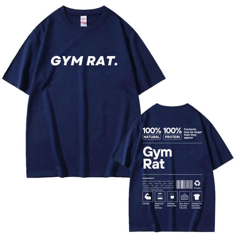 Gym Rat Muscle Mommy Pump Cover T-shirt Funny Powerlifting Workout Bodybuilding T Shirt Men Women Fitness Loose Oversized Tshirt