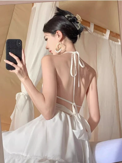 Splendido Bal A-Line Dr Beach Vaion Sle Colore puro Semplice gonna lunga con spalle scoperte Bellissimo materiale in poliestere