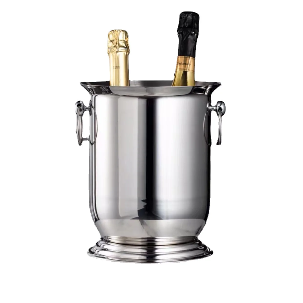 European luxury champagne bucket double stainless steel red wine ice bucket household foreign wine cooling bar ktv chilled wine