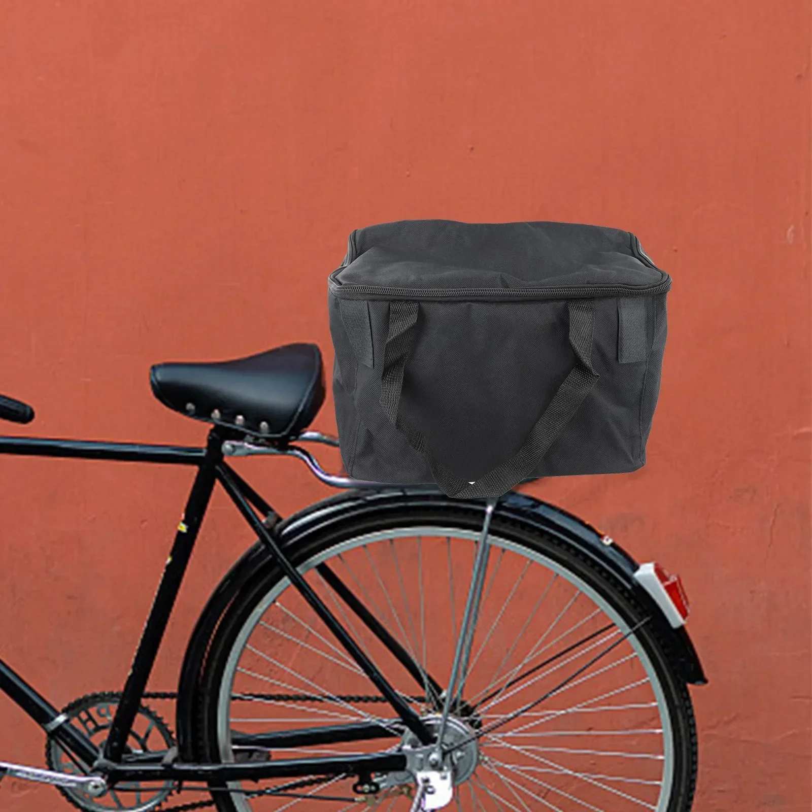 Mountain Bike Folding Hanging Basket Bicycle Basket Basket Front And Rear Trailer Basket With Removable Liner Bag Cycling Parts