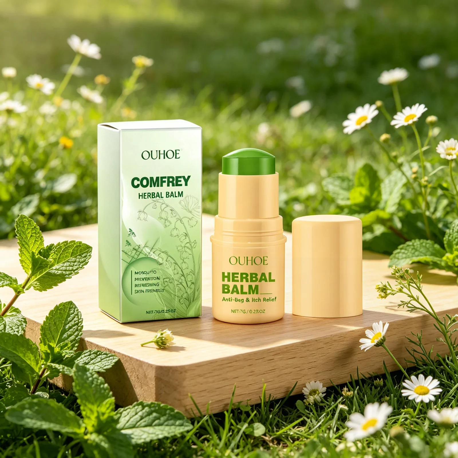 Purple Grass Soothing Cream Stick Gentle Moisturizing Anti Itch Skin Care for Mosquito Bites Portable Outdoor Home Daily Use