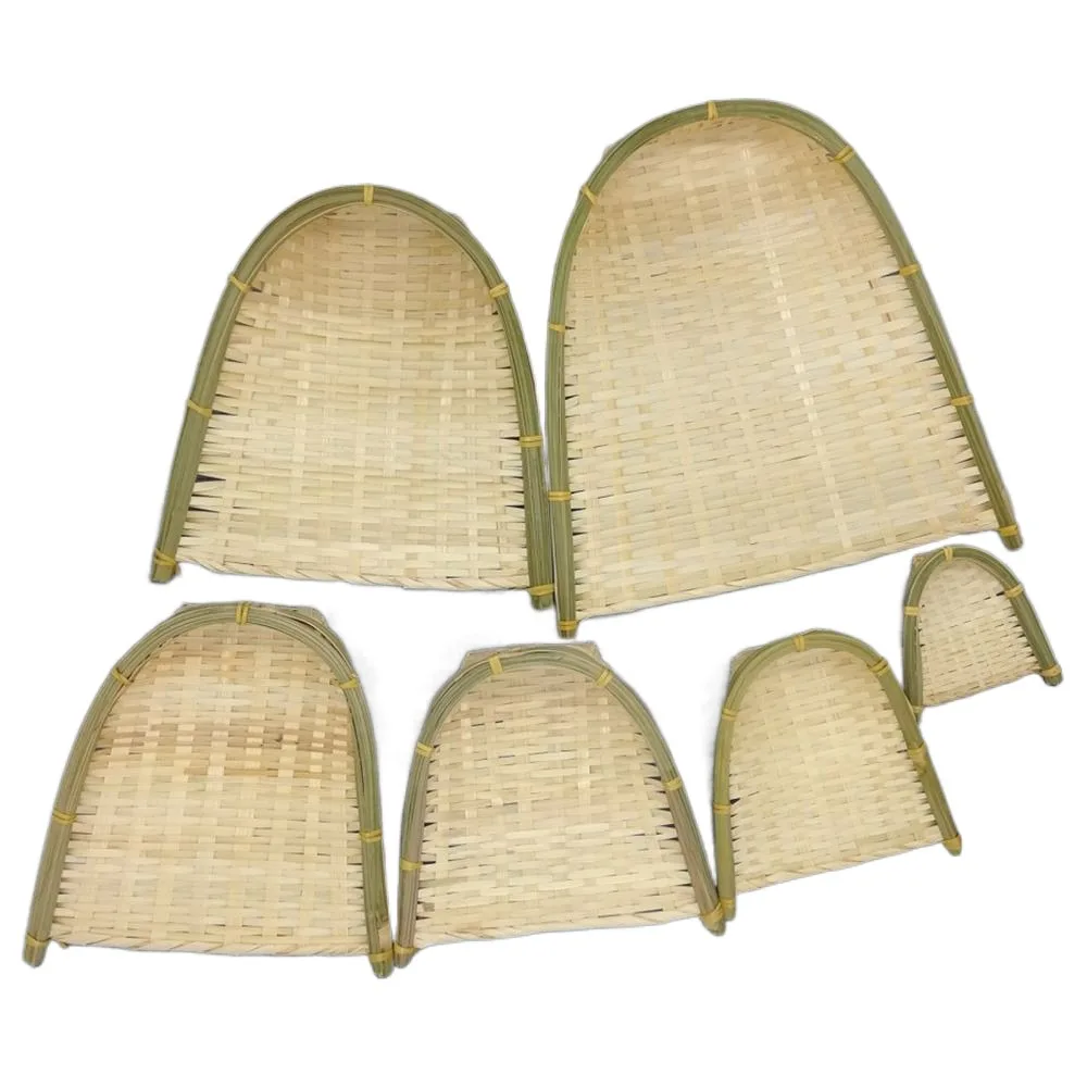 New Arrival Fruit Bread Basket Fruit Bread Basket Storage Trays Weaving Bamboo Sieve DIY Decorative Raft Dustpan Home Supplies