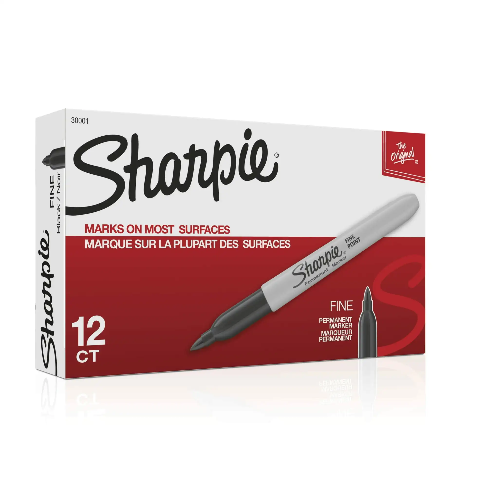 Sharpie Fine Point Permanent Marker, Black, Dozen