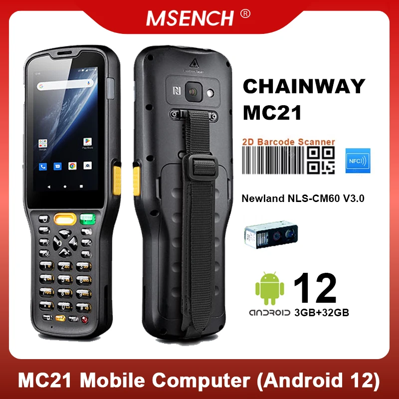 

Chainway MC21 Прочный КПК Сканер штрих-кода Портативный КПК Wi-Fi Портативный компьютер