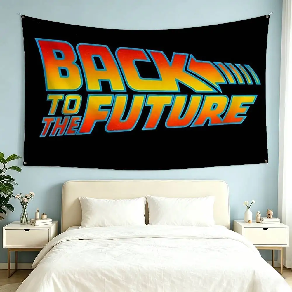 Movie B-Back To The Future  Flags for Bedrooms Home Decor Items Outdoor Decors Garage Decoration Flaga