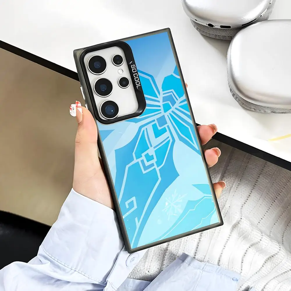 Game GI Chongyun Phone Case for Samsung Galaxy S26 S25 S24 S23 S22 S21 S20 Note20 Plus Ultra Colorful Silver Cover
