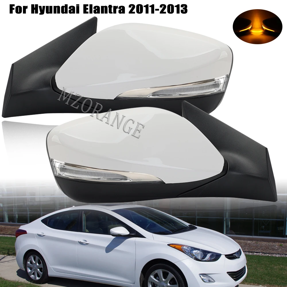 Side Mirror Heating For Hyundai Elantra 2011-2013 Outer Rearview Mirror Turn Signal assembly Reversing Mirror Assy 6 pin