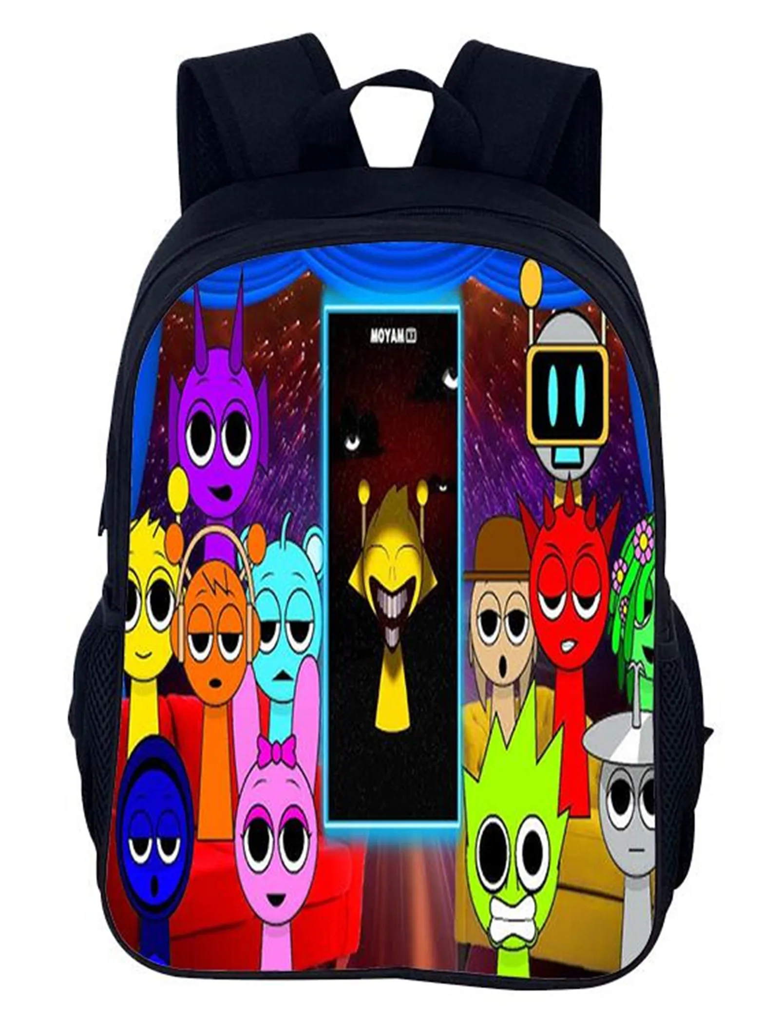 

Unisex Child Waterproof Sprunki Backpack Student Back to School Bags-Youth Teen Casual Daypack Boy Girl Durable Knapsack