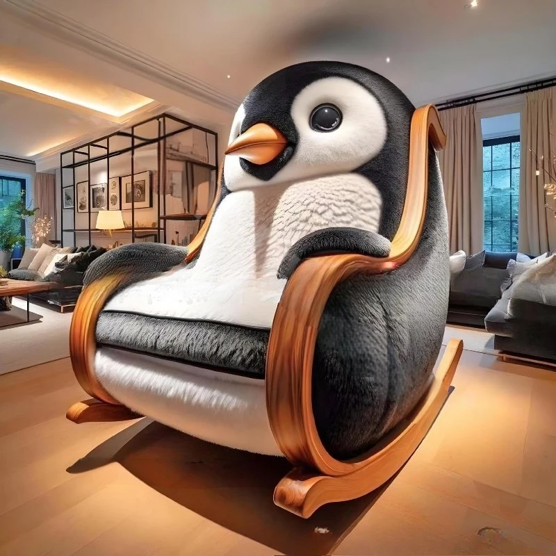 Internet celebrity penguin sofa chair living room furniture two-dimensional sofa bedroom bed creative size apartment