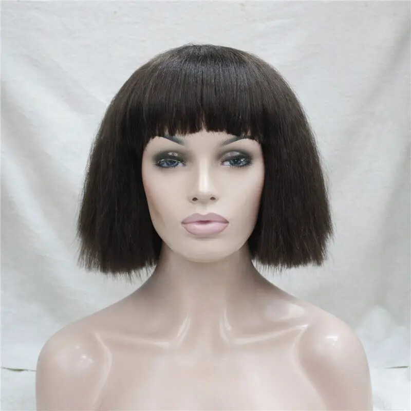 

Women Short Wig Natural Straight Light Blond Synthetic Full Hair Wigs