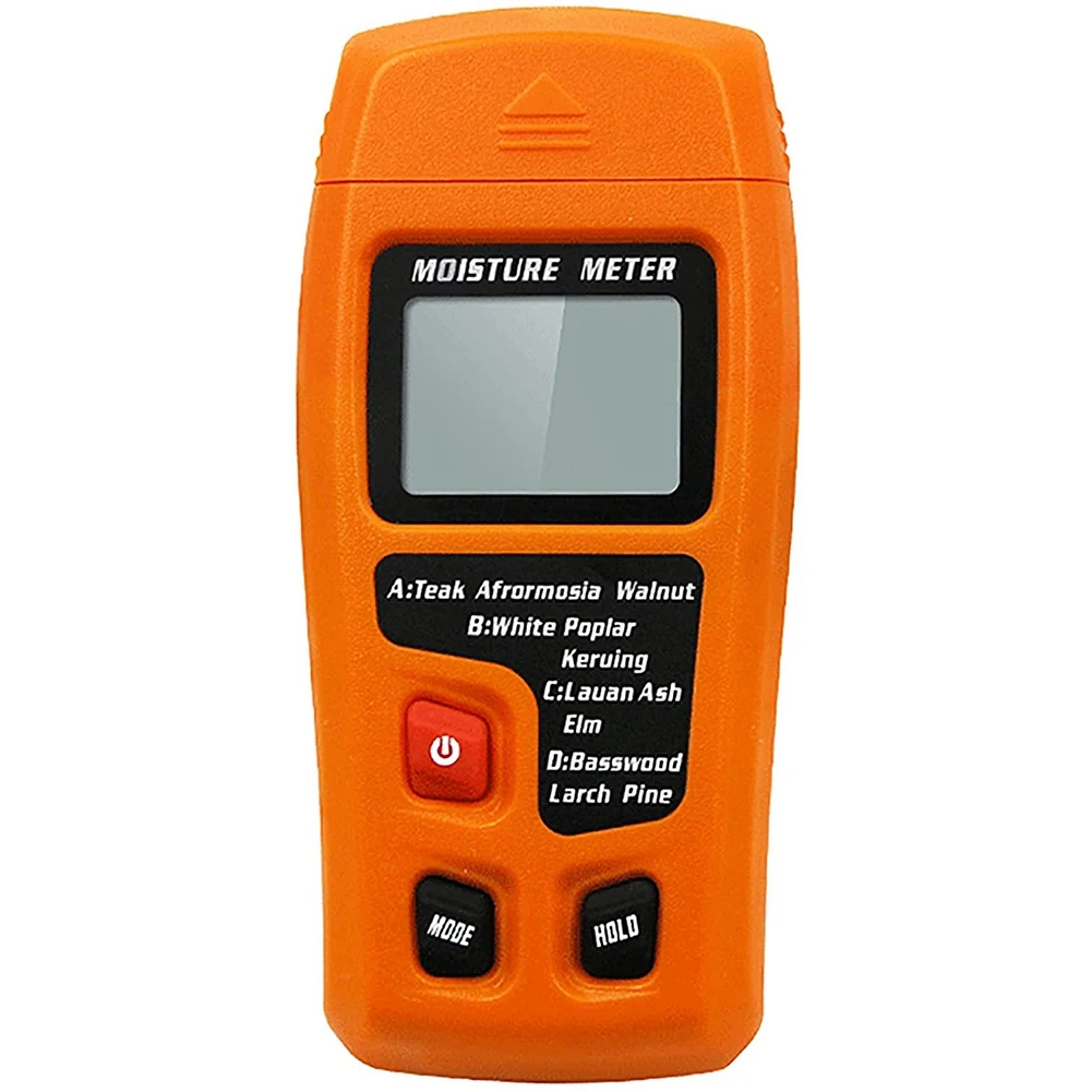 Medidor Digital de humedad de madera, higrómetro, Detector de humedad de madera, pantalla LCD grande