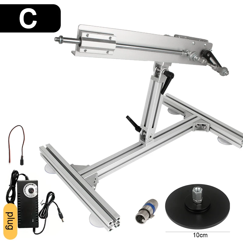 20mm-80mm Stroke Adjustable Telescopic Linear Actuator with Power Controller 200RPM Optional 3XLR Connector/Suction Cup/Bracket