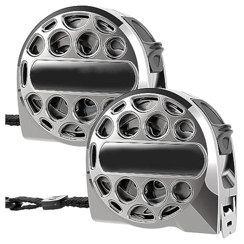 A67P-2Pcs Stainless Steel Anti-Corrosion Retractable Metric Ruler,Wear-Resistant Measure Double-Sided Scale