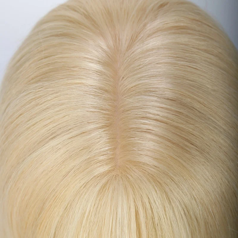Soft Glueless 24'' Silky Straight 613# Blonde 6x6 Silk Base Jewish 100% Human Hair Wig Baby Hair European Hair Preplucked