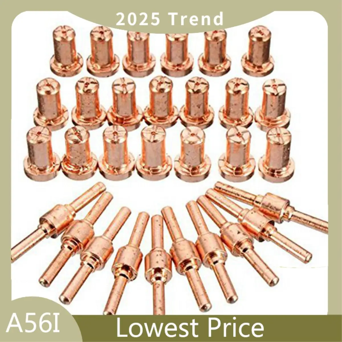 

ABDD 2 Set Red Copper Extended Long Plasma Cutter Tip Electrodes Nozzles Kit, A & B