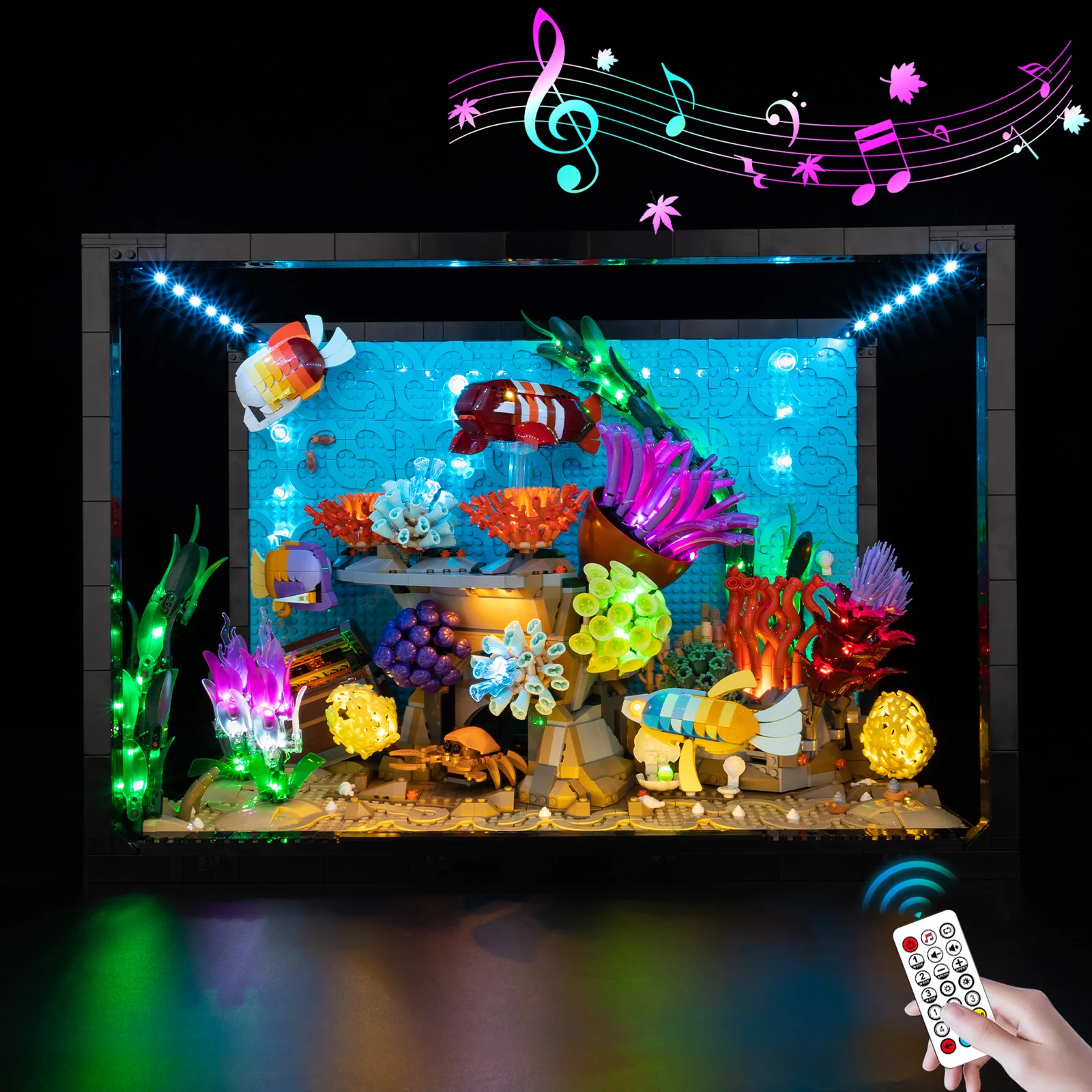 ชุดไฟ LED ไคกลาริงเหมาะสำหรับเลโก้ ตู้ปลาเขตร้อน 10366 โคมไฟตกแต่ง ไม่ใช่ตัวต่อเลโก้