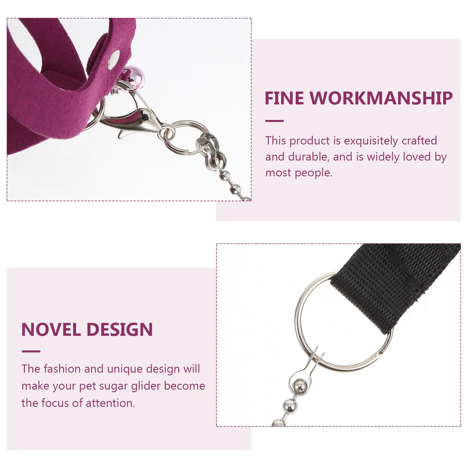 

1Set Sugar Glider Traction Rope Adjustable Lightweight Compact Small Pet Outdoor Walking Leash Pulling Rope Sugar Glider Harness