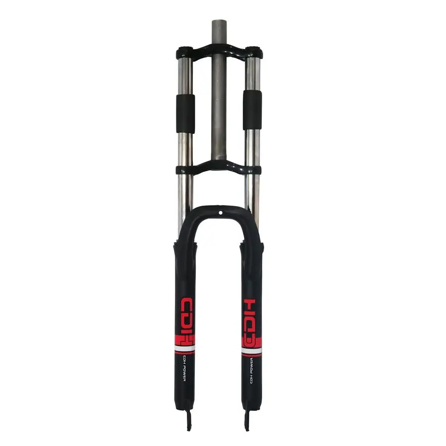 

26 29 Bicycle Suspension Fork, Double Shoulder, Triple Tree, 11 8 Threadless, 28.6mm Straight Tube, Black, Disc Brake 29