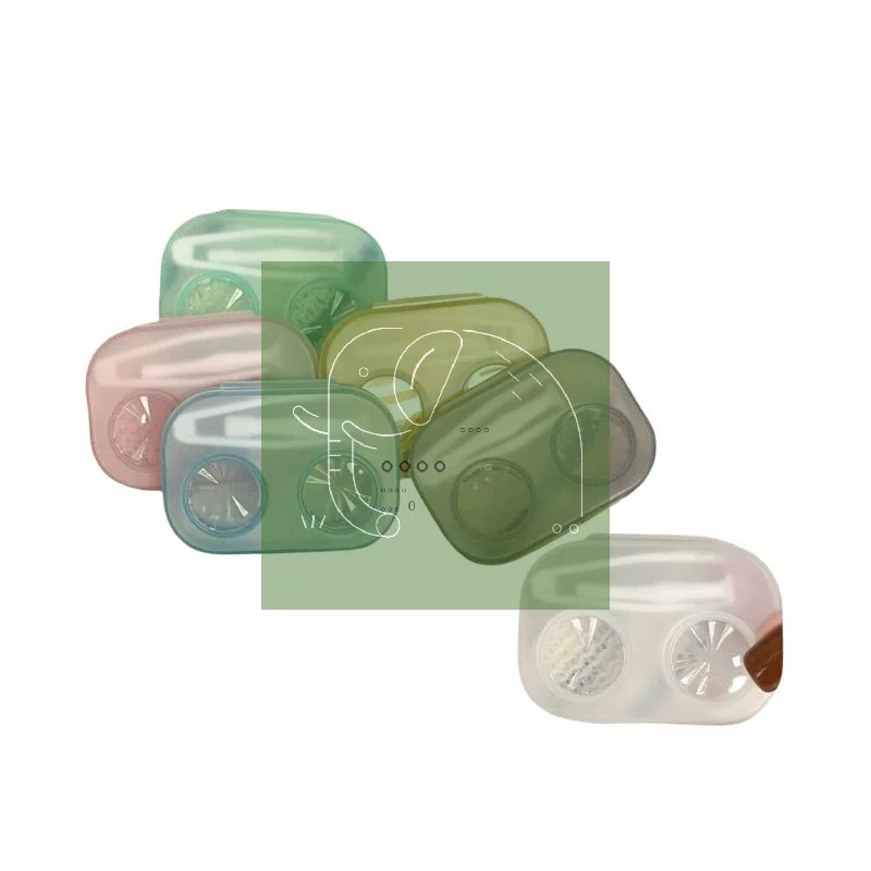 Contact Lens Case Ins Wind Integrated Companion Box with Tweezers Waterproof Durable for Daily Travel Commute