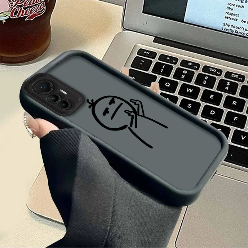 Cartoon Fun Stickman Soft Phone Case for Xiaomi Poco F7 F6 F5 F4 F3 M5s C65 C75 C71 X7 X6 X5 X4 GT X3 NFC M7 M6 Pro 4G 5G Cover