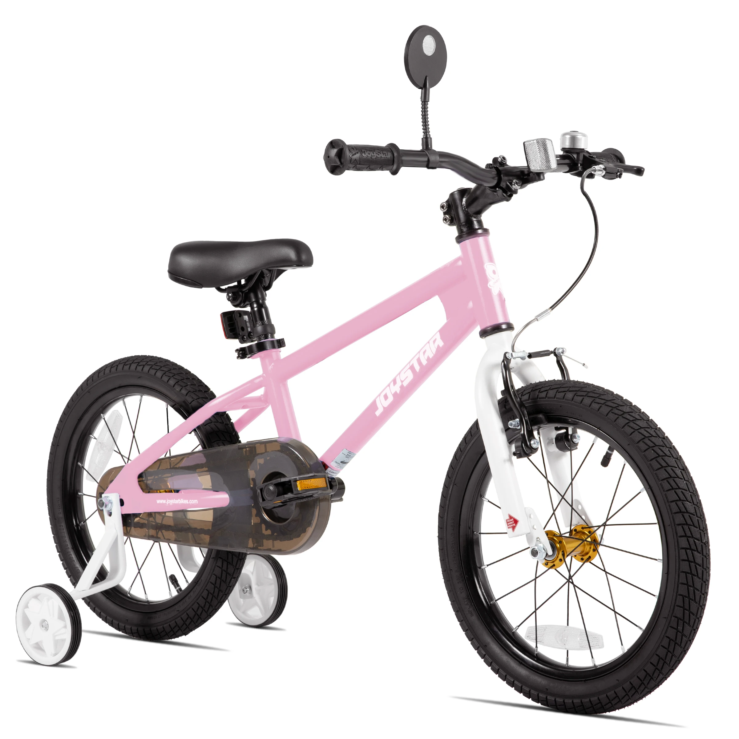 JOYSTAR Lomand Kids' BMX-Style Bicycle, 14–18 Inches, Suitable for Boys and Girls Ages 3–9, with Training Wheels, V-Brakes, and Adjustable Seat