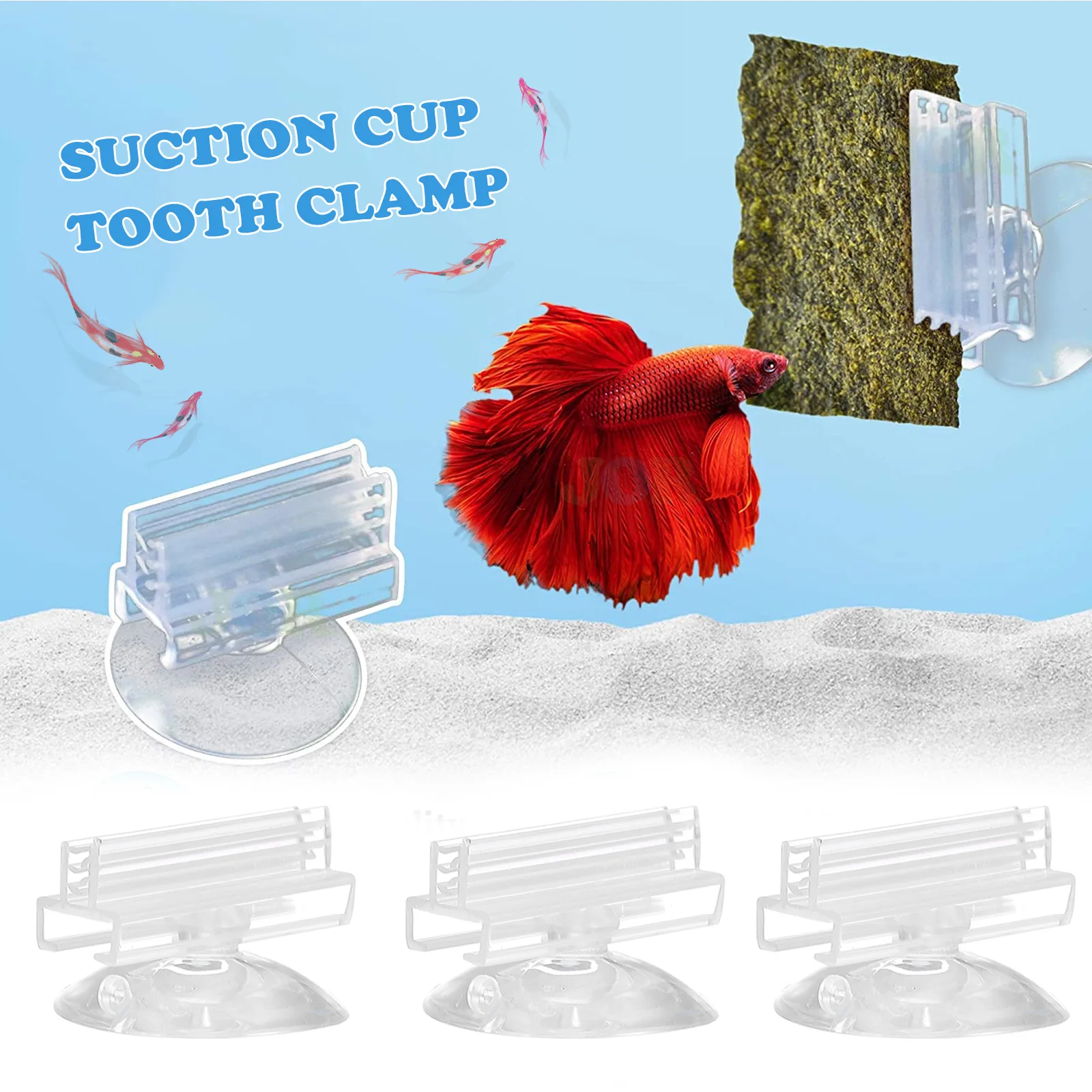 

8 PCS Fish Tank Cup Clips Divider Plate Clamps Aquarium Isolation Safe Plastic Cord Holder Separator for Baby Fish