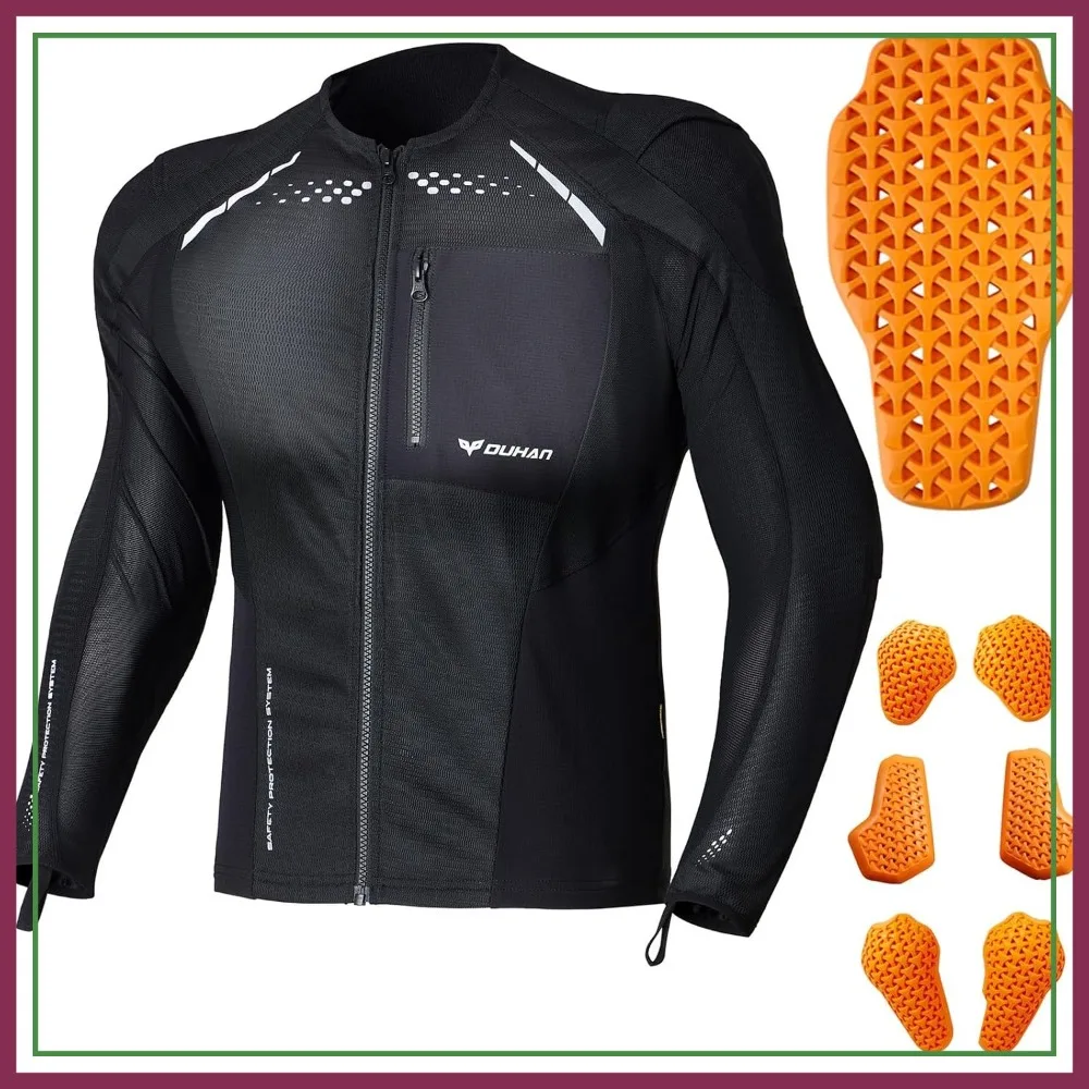 

Mesh Motorcycle Jacket Men CE Level 2 Armor Protective Gear All Seasons