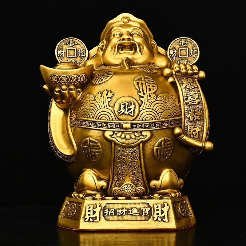 

30CM New Brass Copper God of Wealth Home Decoration Creative Gift Crafts One-Piece Delivery 30CM