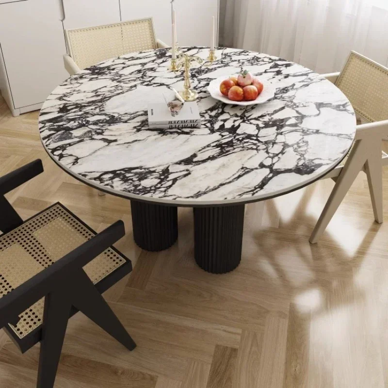 Home Furniture Marble Chairs Bar Round High Small Kitchen Coffee Tables Study Dinning Mesas De Salon Comedor Sets Luxury