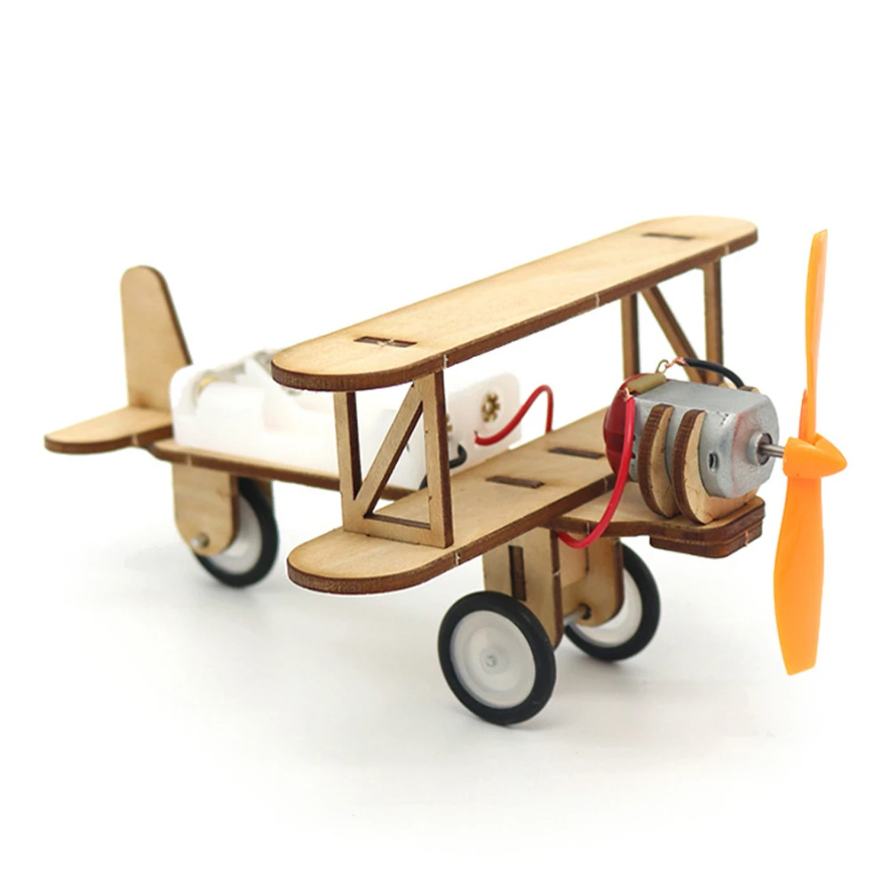 2 قطعة طائرة مزلق كهربائي مجموعات خشبية لتقوم بها بنفسك لغز للأطفال البالغين الهندسة الجمعية ثلاثية الأبعاد الألغاز الخشبية ديكور المنزل #1