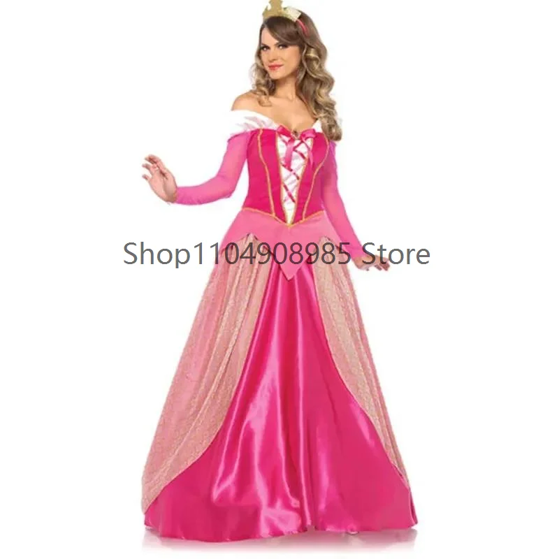 

Adult Costume Women Deluxe Pink Sleeping Beauty Princess Gorgeous costume For Halloween Party Fancy Dress
