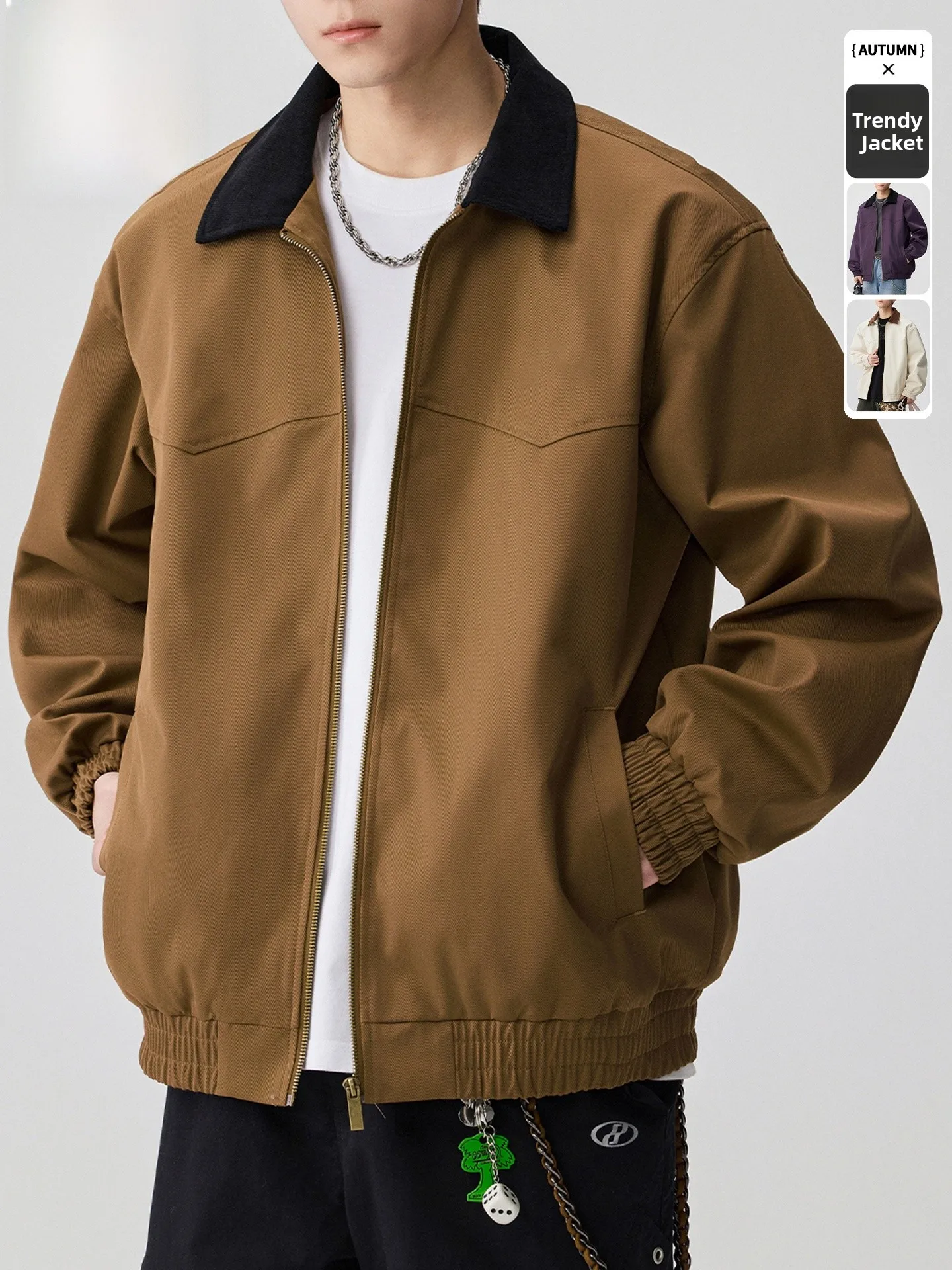 

Мужская свободная посадка Pierre Cardin Jaet с винтажным воротником, американская спецодежда Barn Sle, верхняя одежда, ветрозащитная длинная застежка-молния