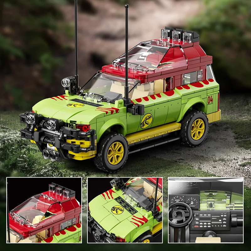 Nuovo 95001 1632pcs MOC Dinosauro A Tema Fuoristrada Building Blocks Mattoni Modello di Montaggio Giocattoli per I Ragazzi Regalo Di Compleanno Set