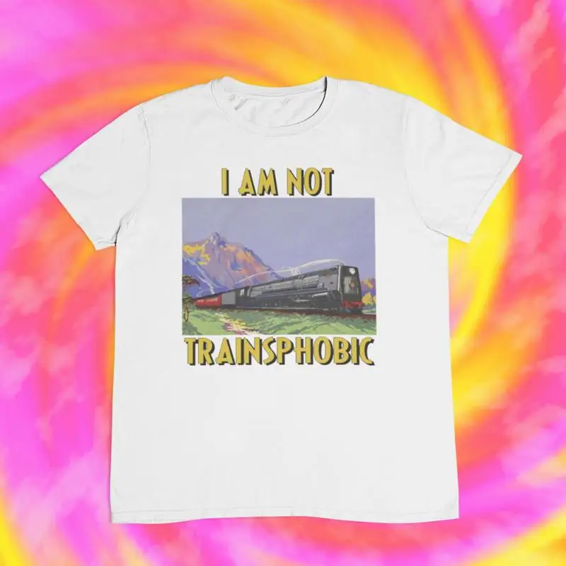 

Футболка I m Not Trainsphobic, эстетика 2000-х годов, y2k, забавная, забавная, 90