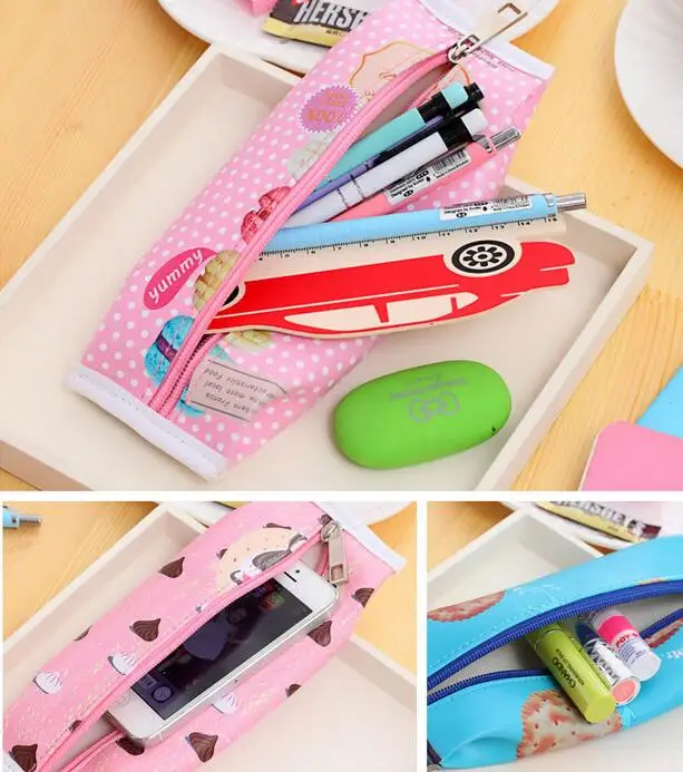 1pcs/lot Biscuit Macaron Cute Pen Bag Stationery Estojo Organizador Escolar School Supplies for kids Gift Utiles Escolares