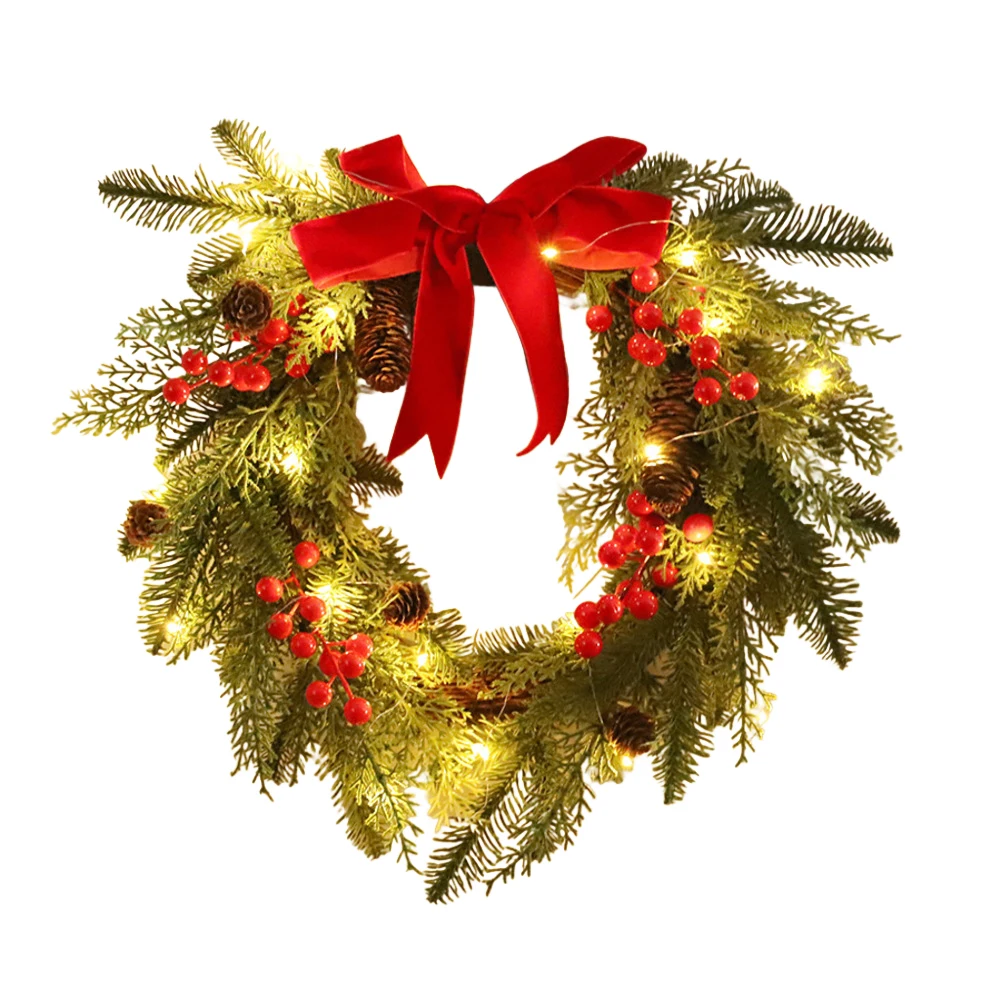 

Рождественский декор 45*40 см Ягодный венок Легко повесить Легкий и прочный Роскошный дизайн Дизайн без обслуживания