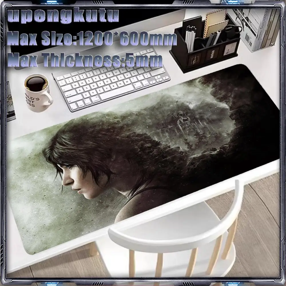 PC Computer Carpet Gaming  Mouse Desk accessories Pad Table mat rubber anti-slip Gaming Rubber T_tomb_Raider Keyboard Pad