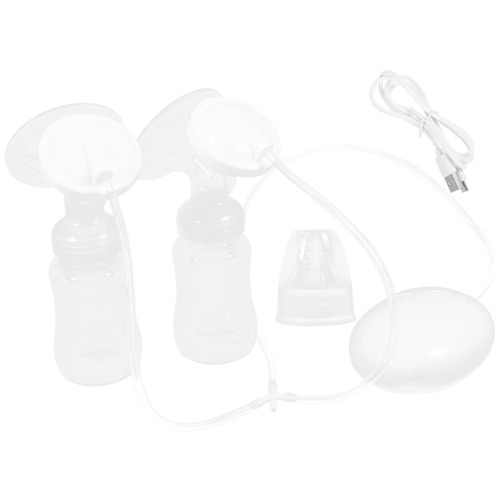 

1 set Electric Breast Pump Double Suction Hands-Free Portable Silent Adjustable Breastfeeding Kit for New Mothers Practical Milk