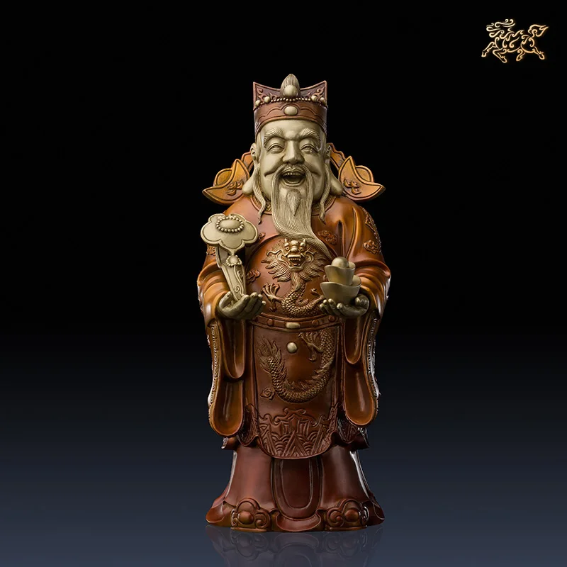 High grade Copper BUDDHA statue Southeast Asia HOME shop Prosperity bring money good luck God of wealth Mammon CAI SHEN YE