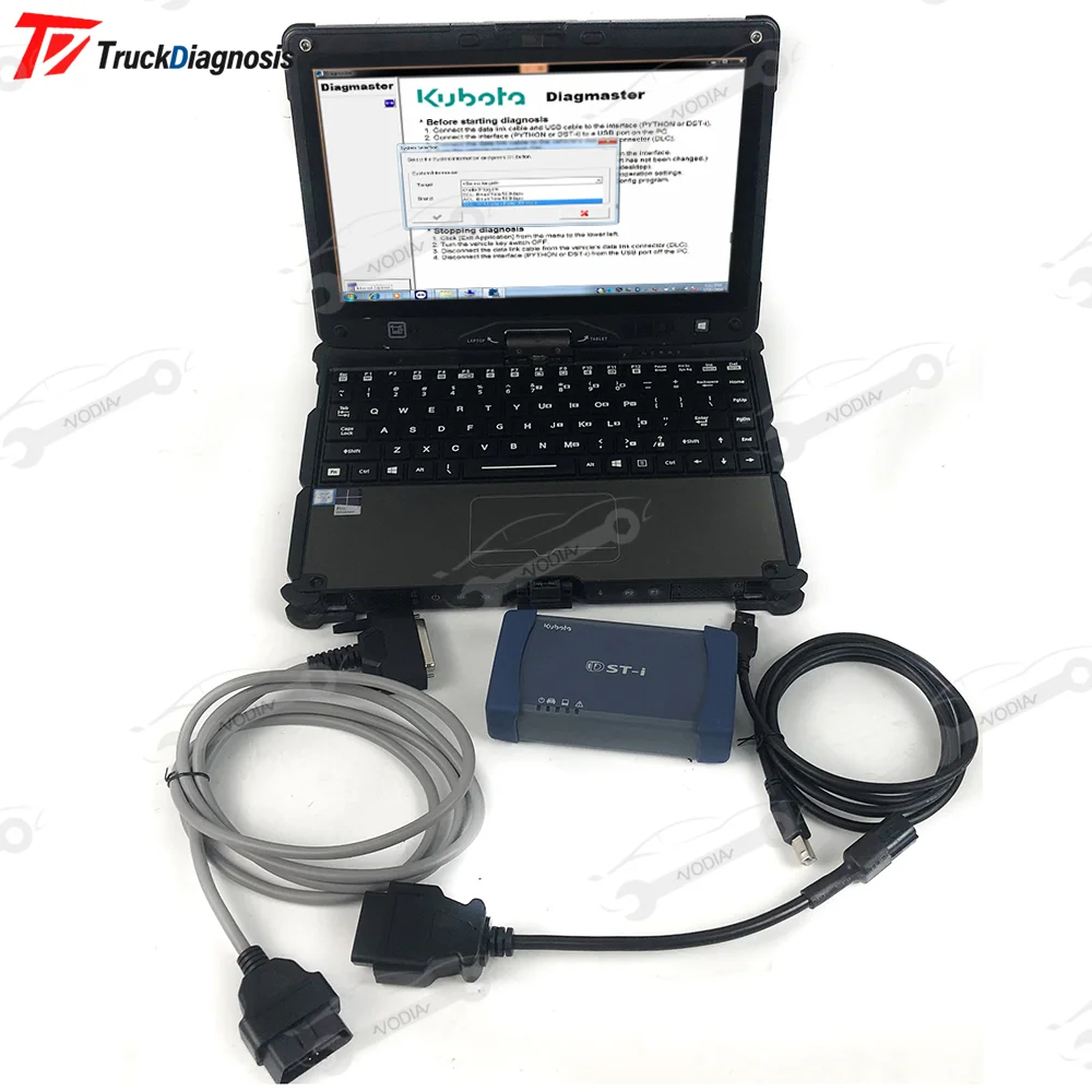 لـ KUBOTA DIAGNOSTIC PYTHON Python واجهة Diagmaster KUBOTA Takeuchi أداة تشخيصية والكمبيوتر المحمول v110