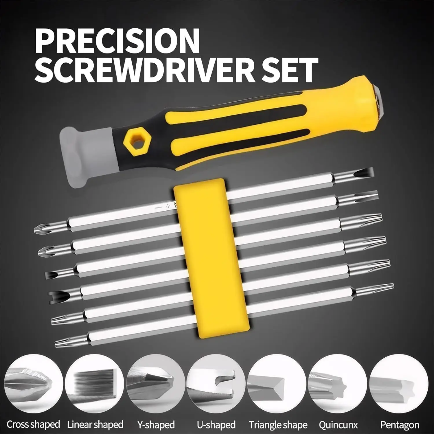 Magnetisches Präzisions-Schraubendreher-Set, 6-in-1-Mini-Schraubendreher-Set, multifunktionales Schraubendreher-Set, allgemeines Reparaturwerkzeug für Zuhause