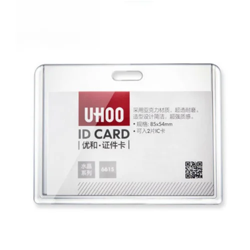 Imagen 1 del producto Portatarjetas de identificación transparente acrílico, portatarjetas de nombre para trabajadores de empleados, reuniones de oficina, empresa, escuela, estudiantes, tarjeteros de autobús